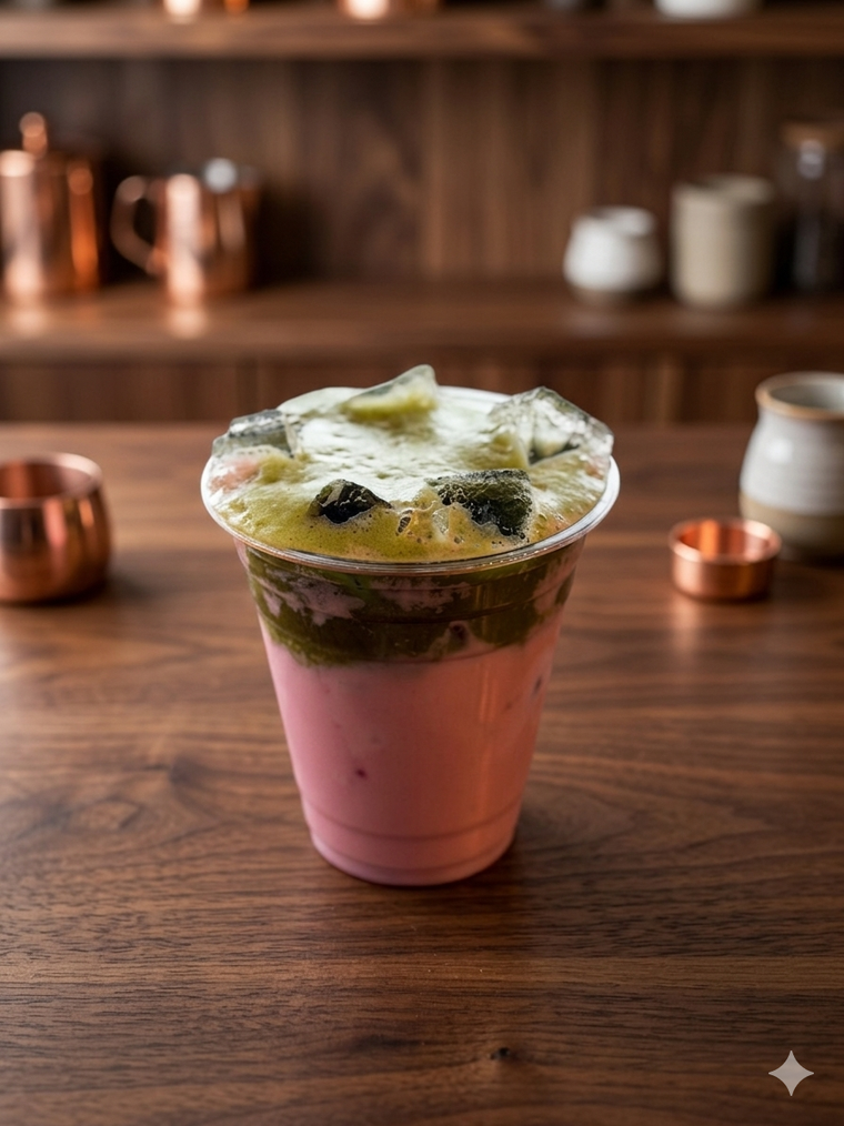 Raspberry Iced Matcha
