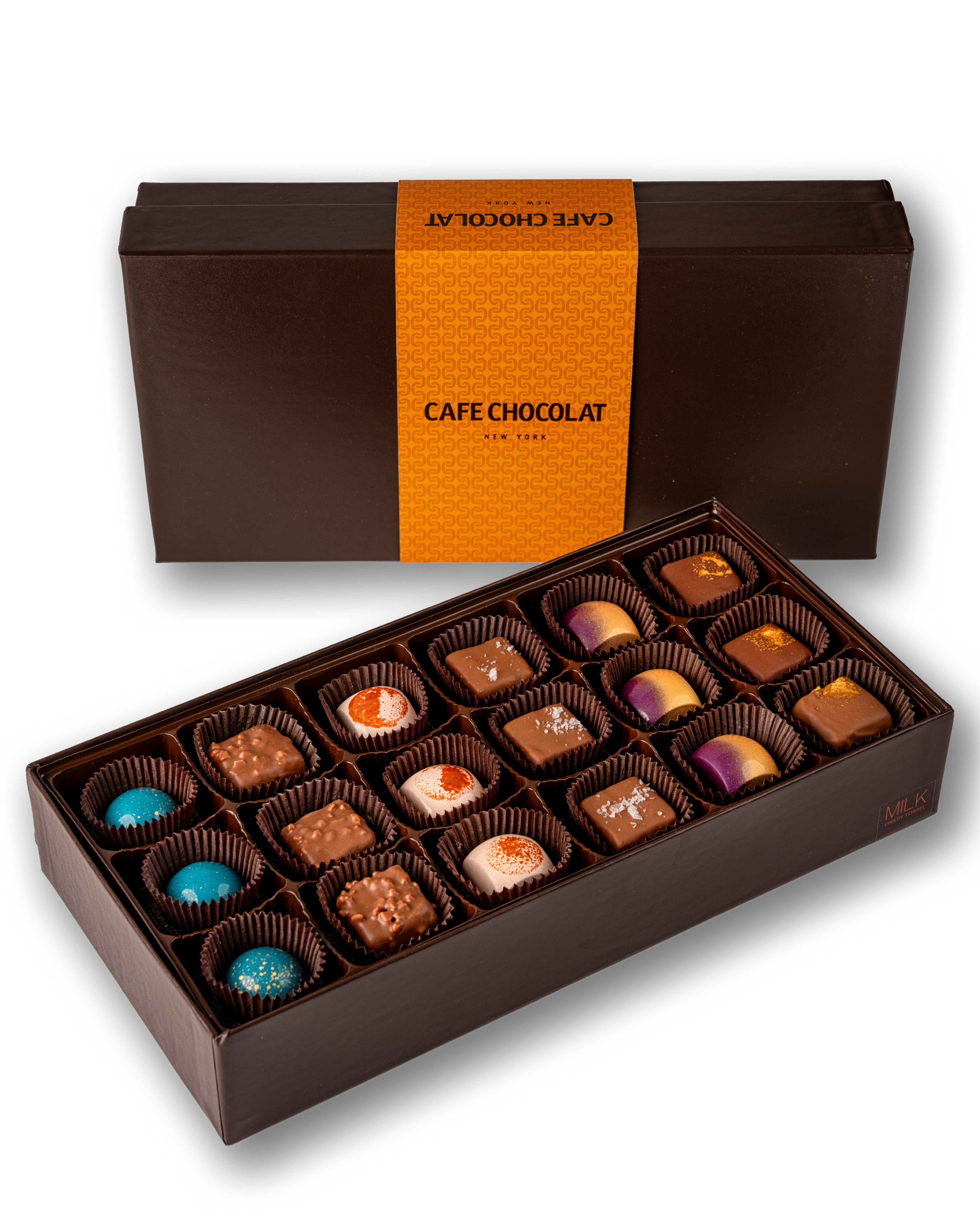 Eighteen Piece Gourmet Chocolate Gift Box : Cafe Chocolat