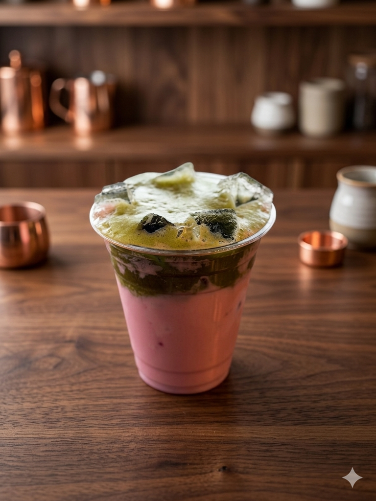 Raspberry Iced Matcha